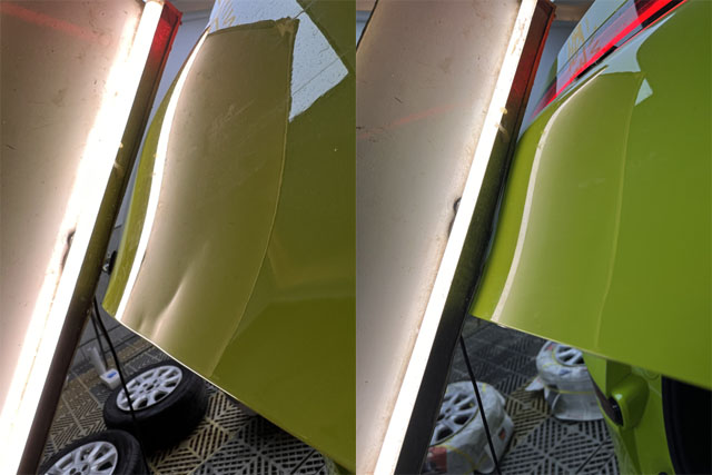  小鵬后蓋凹坑無痕修復，濟南專業吸坑